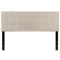 Queen size Beige Taupe Fabric Upholstered Panel Headboard
