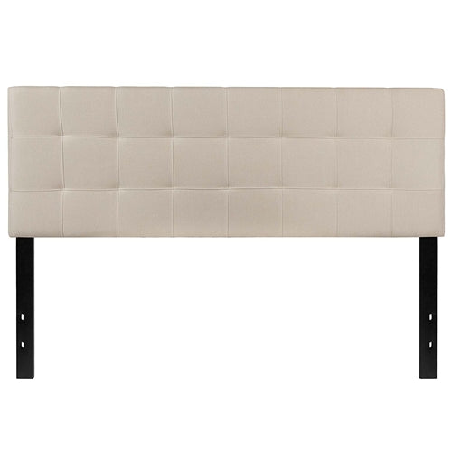 Queen size Beige Taupe Fabric Upholstered Panel Headboard