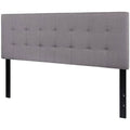Queen size Modern Light Grey Fabric Upholstered Panel Headboard