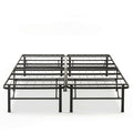 Queen size Folding Sturdy Metal Platform Bed Frame with Storage Space