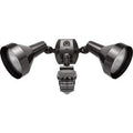 Outdoor 2-Light LED Security Floodlight with Motion Sensor in Bronze