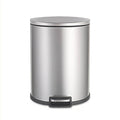13-Gallon Step-on Stainless Steel Kitchen Trash Can with Removable Bucket Liner