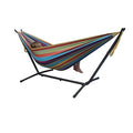 Tropical Fabric Double Hammock with 9-Foot Steel Stand
