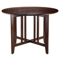 Mission Style Round 42-inch Double Drop Leaf Dining Table