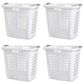 Set of 4 Heavy Duty Plastic Laundry Hamper Dirty Clothes Basket