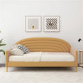Twin size Mid-Century Modern Yellow Velvet Upholstered Daybed