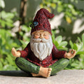 Zen Garden Meditating Yoga Solar Gnome Statue