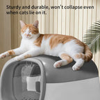 Gray Open-Top Cat Litter Box with Scoop - product image 4