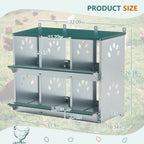 6-Room Metal Chicken Nesting Box for Hens - product image 2