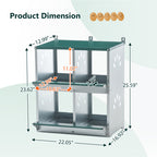 4-Compartment Metal Chicken Nesting Box for Hens - product image 2