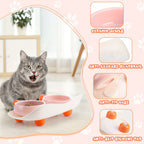 Elevated Double Ceramic Cat Bowl with Non-Slip Stand - product image 4