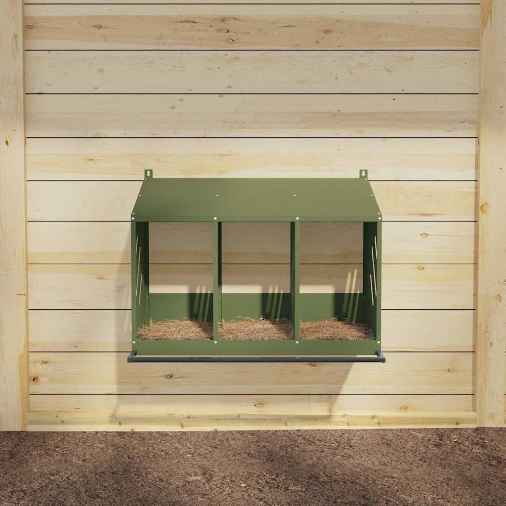 3-Compartment Olive Green Chicken Nesting Box - product image 4