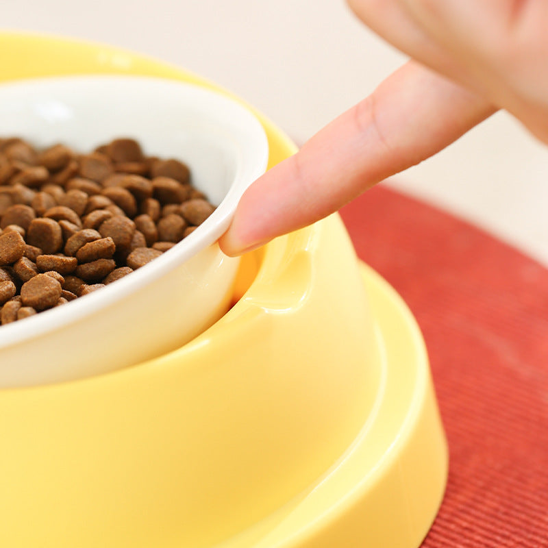 Double Cat and Dog Feeding Bowl, Neck-Support Design - product image 3