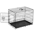 Single-Door Foldable Metal Dog Crate with Tray