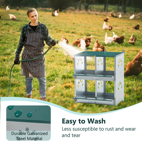 4-Compartment Metal Chicken Nesting Box for Hens - product image 7